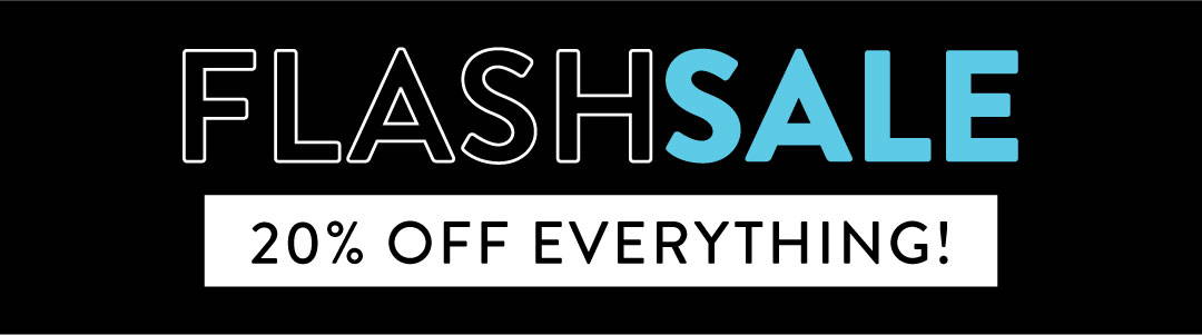 Flash sale on now! Banner.