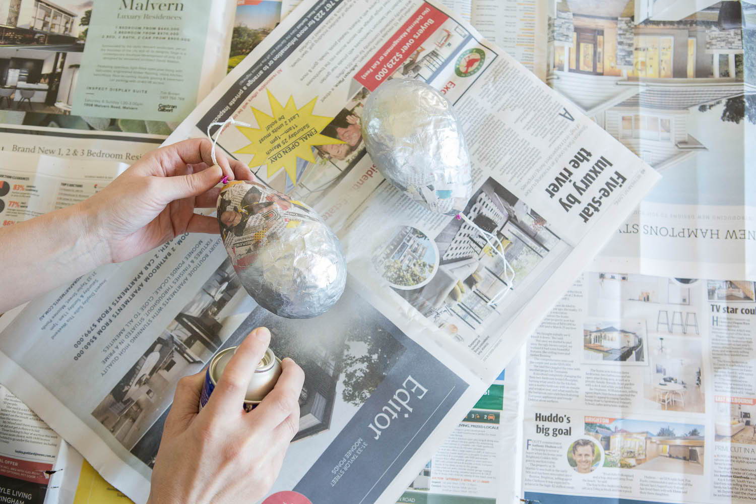DIY Paper Mache Craft Project - Painting Eggs