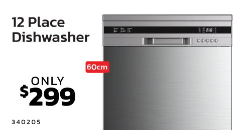 12 Place Dishwasher for $299. Limited time offer.