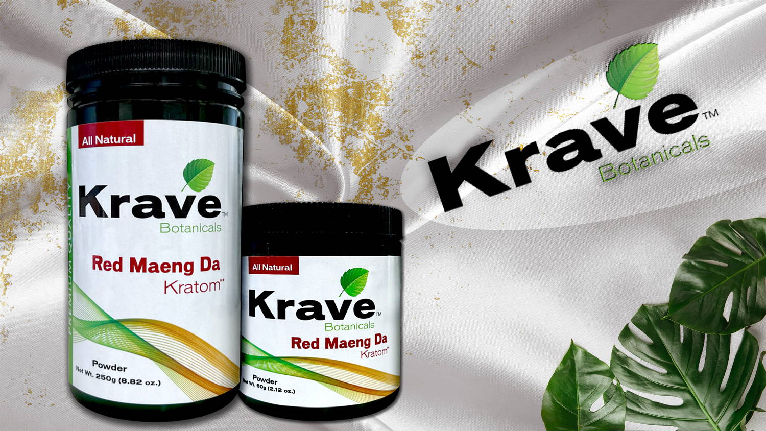 Krave Kratom Powder Red Maeng Da 60 and 250 Grams