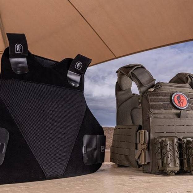 Spartan Armor Systems® Wraparound IIIA Concealable Vest and Leonidas Plate Carrier with Body Armor Plates and Mag Pouch