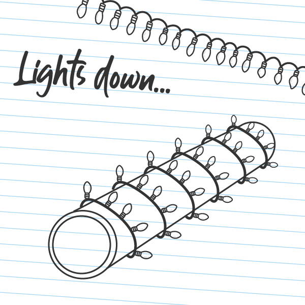Drawing of lights.