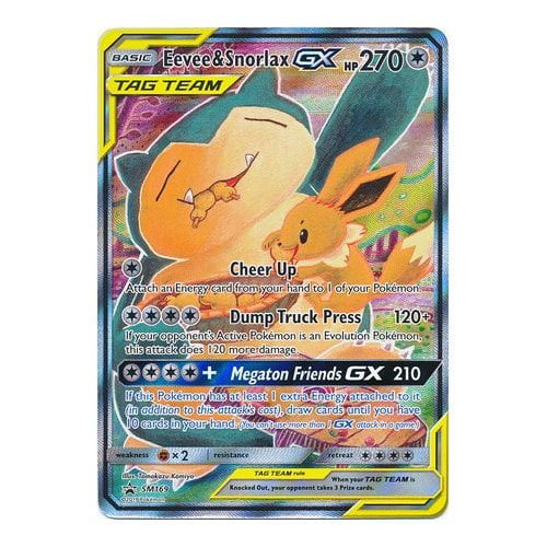 eevee tcg - Snorlax and Eevee Pokémon card with attacks and stats.