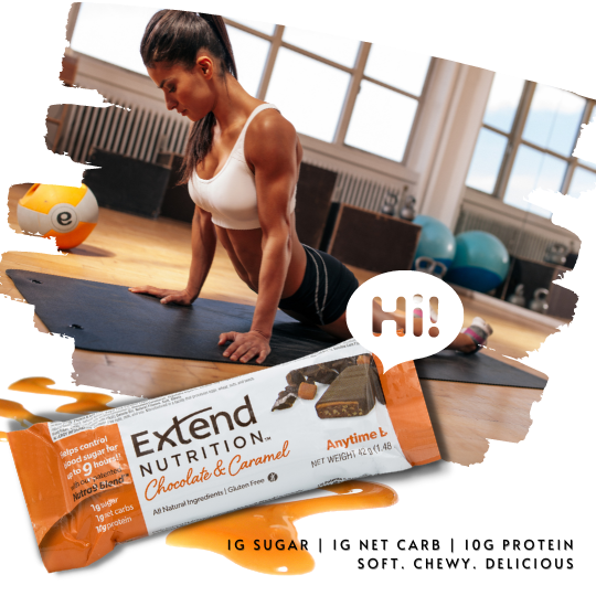 Chocolate & Caramel Extend Anytime Protein Bar