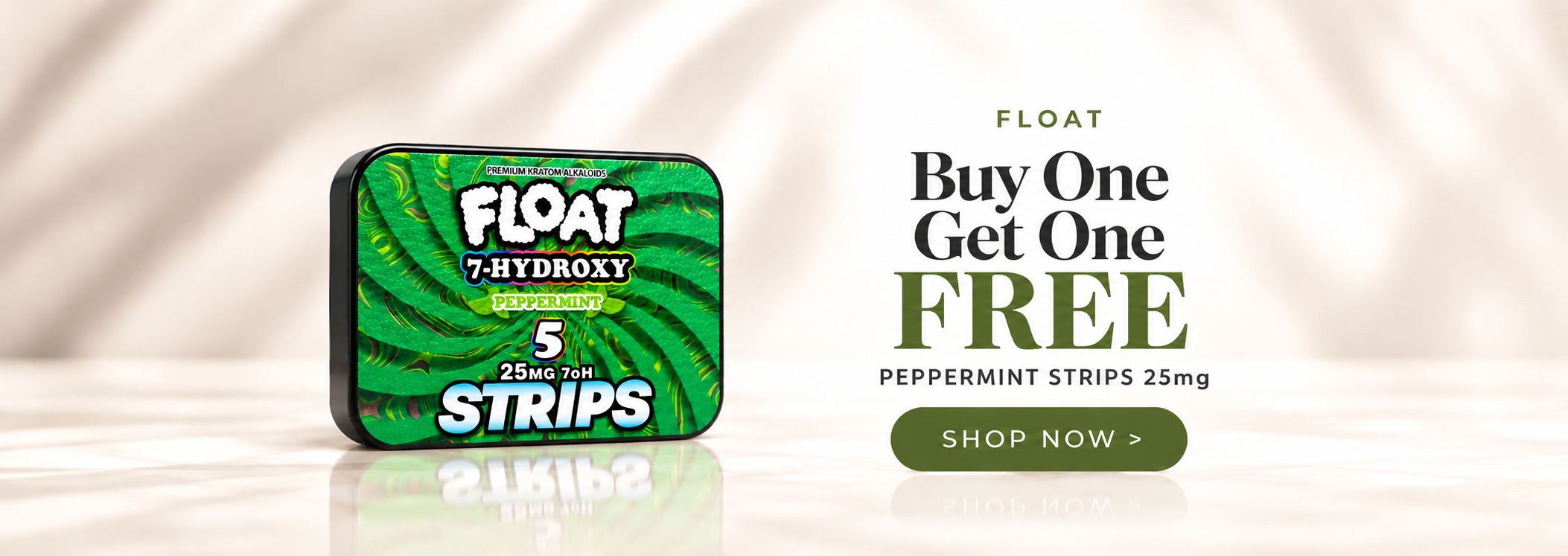 Float strips packaging with promotional Buy One Get One Free offer.
