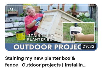 Staining my new planter box & fence | Outdoor projects | Installing the RainPoint watering system