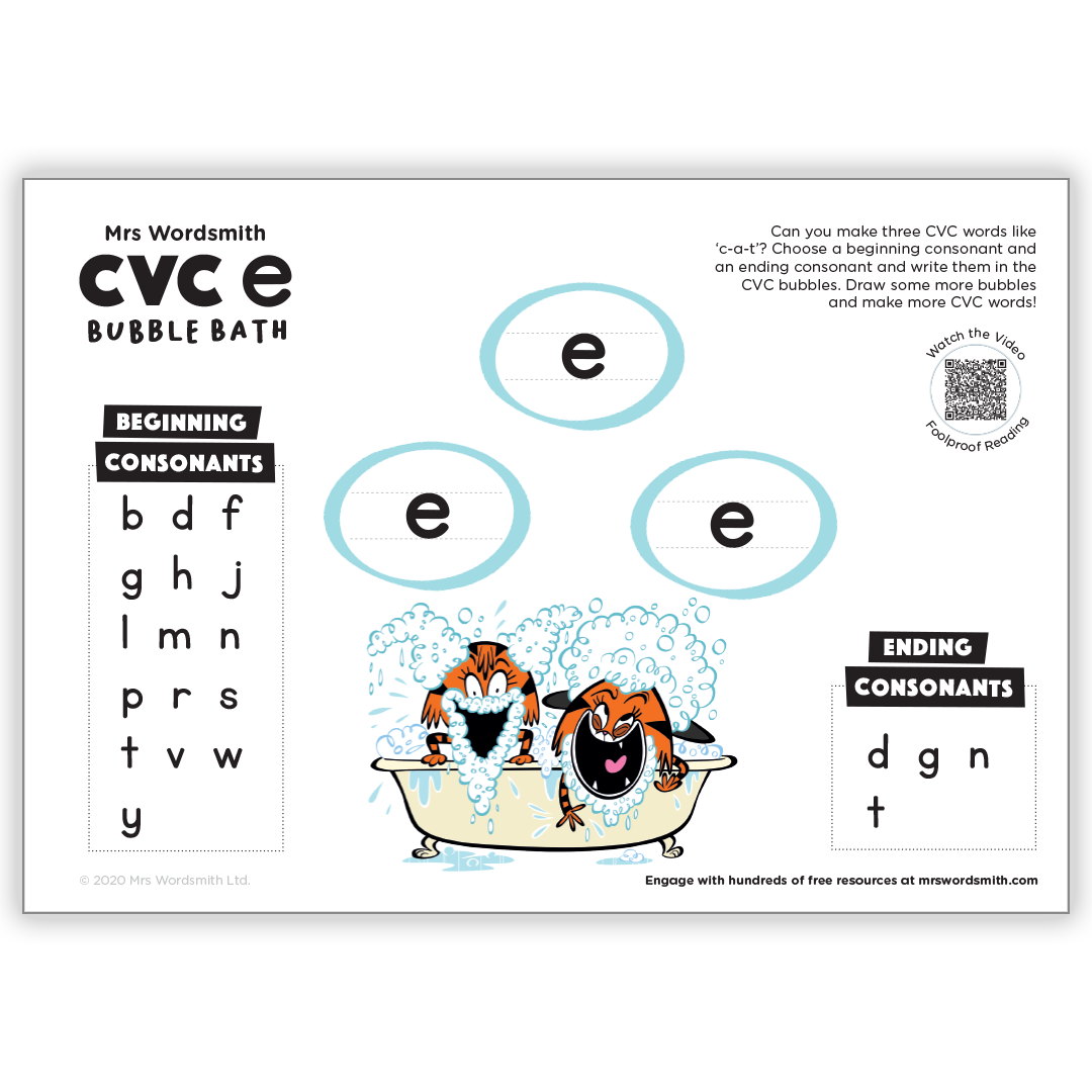CVC words: e