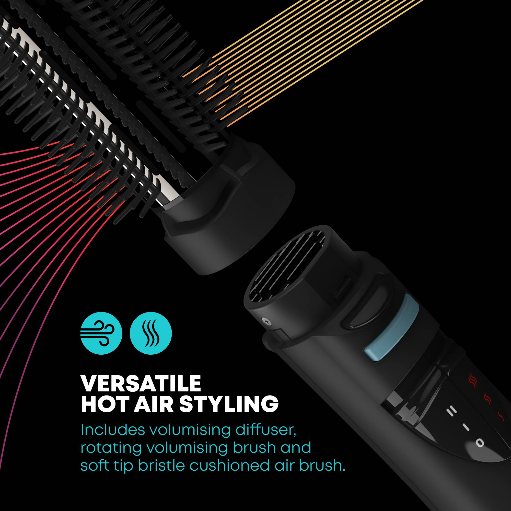 6 Interchangeable Air Styler Attachments