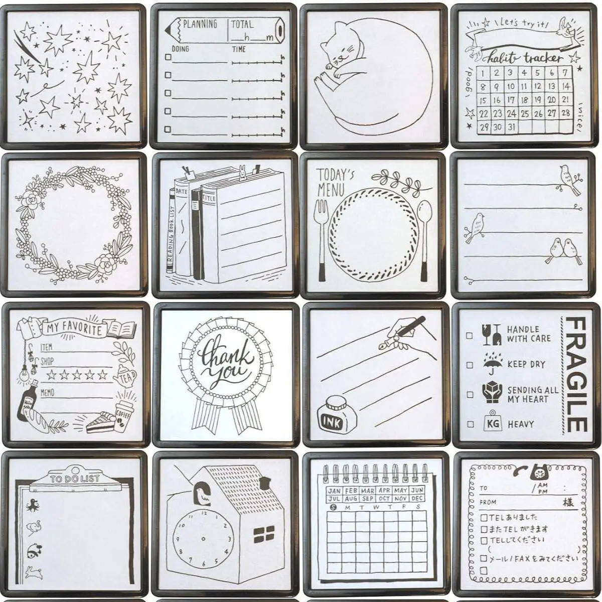 Midori Paintable Stamp Pre-Inked in Calendar Accessories