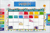 Happy Place Classroom Calendar Bulletin Board Set