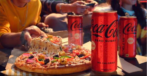 Pizza with coke zero