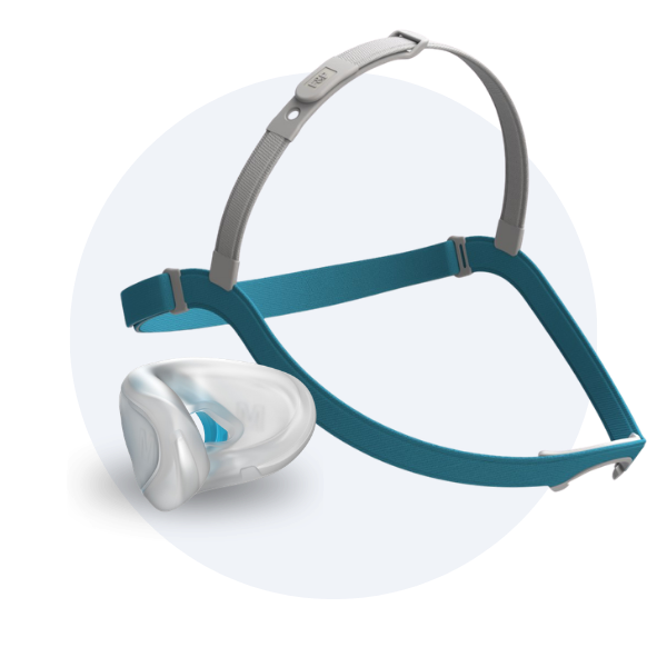 A medical mask with straps designed for respiratory support.