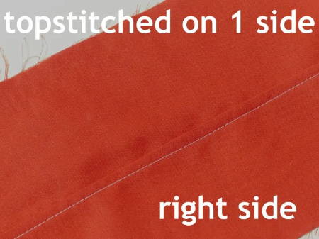 Topstitching on Right Side