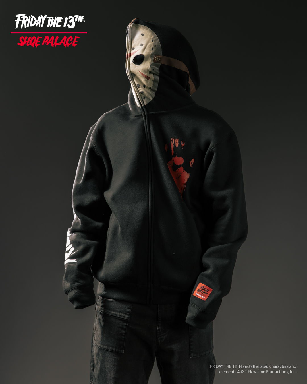 Person wearing a hoodie and hockey mask from 
