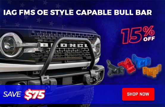 4th of July Sale - IAG FMS Ford Bronco OE Style Capable Bull Bar - 15% OFF!