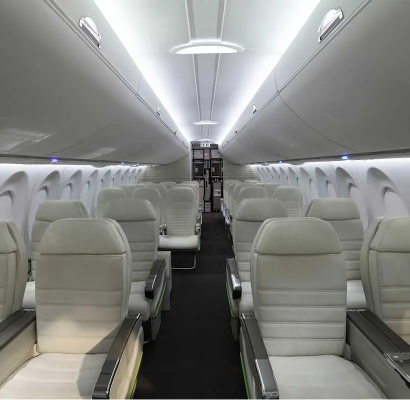 Airplane cabin lighting and aisle lighting using LED strip lights