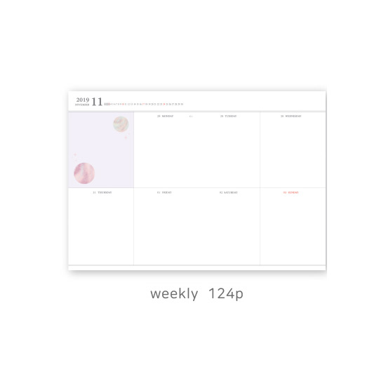 Weekly plan - O-CHECK 2020 Les beaux jours dated weekly diary planner