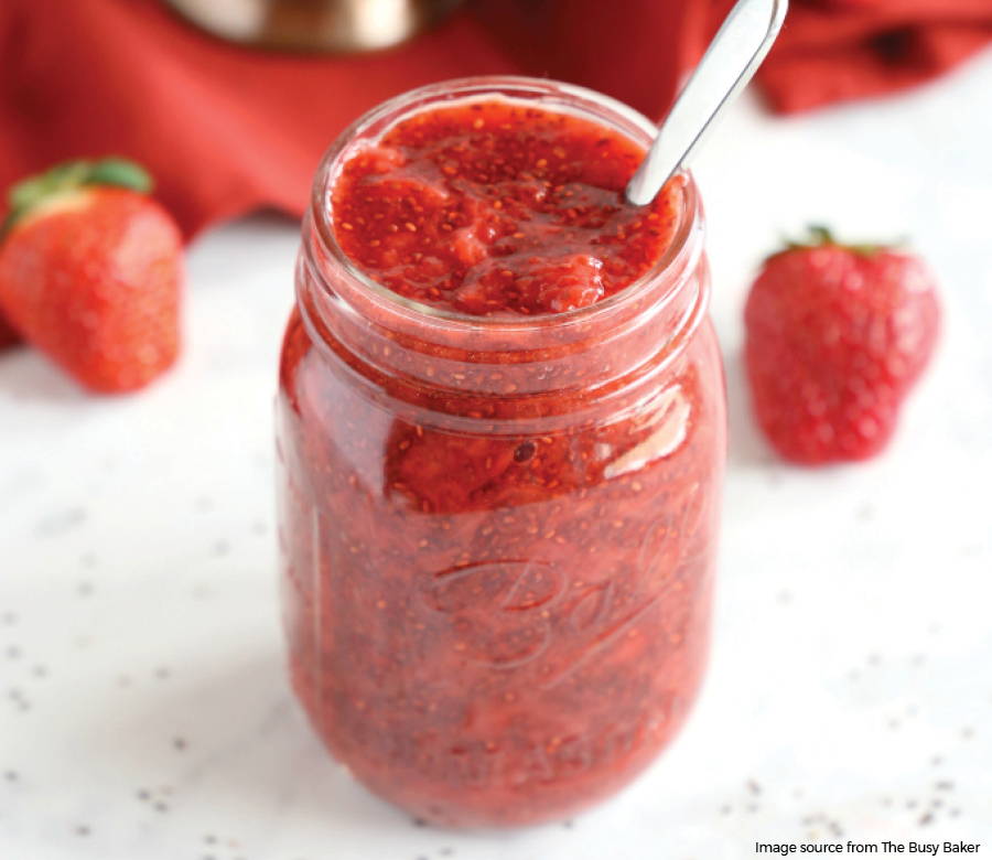 chia seed strawberry jam