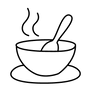 Icon showing hot meal