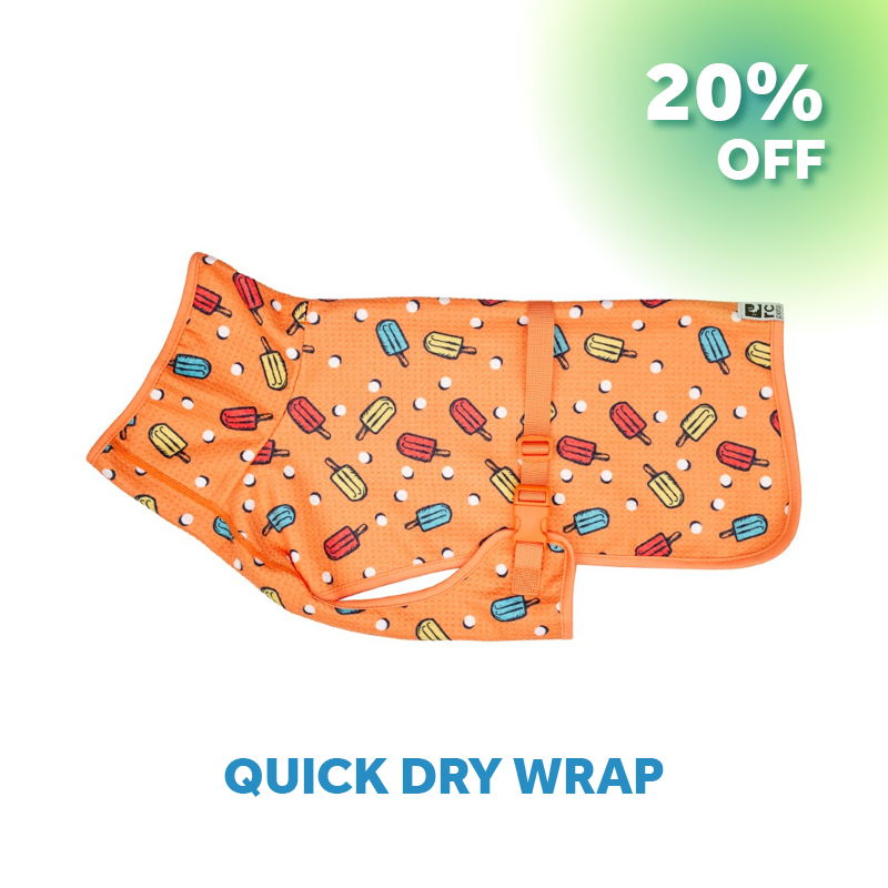 Quick dry wrap with colorful popsicle design, 20% off.