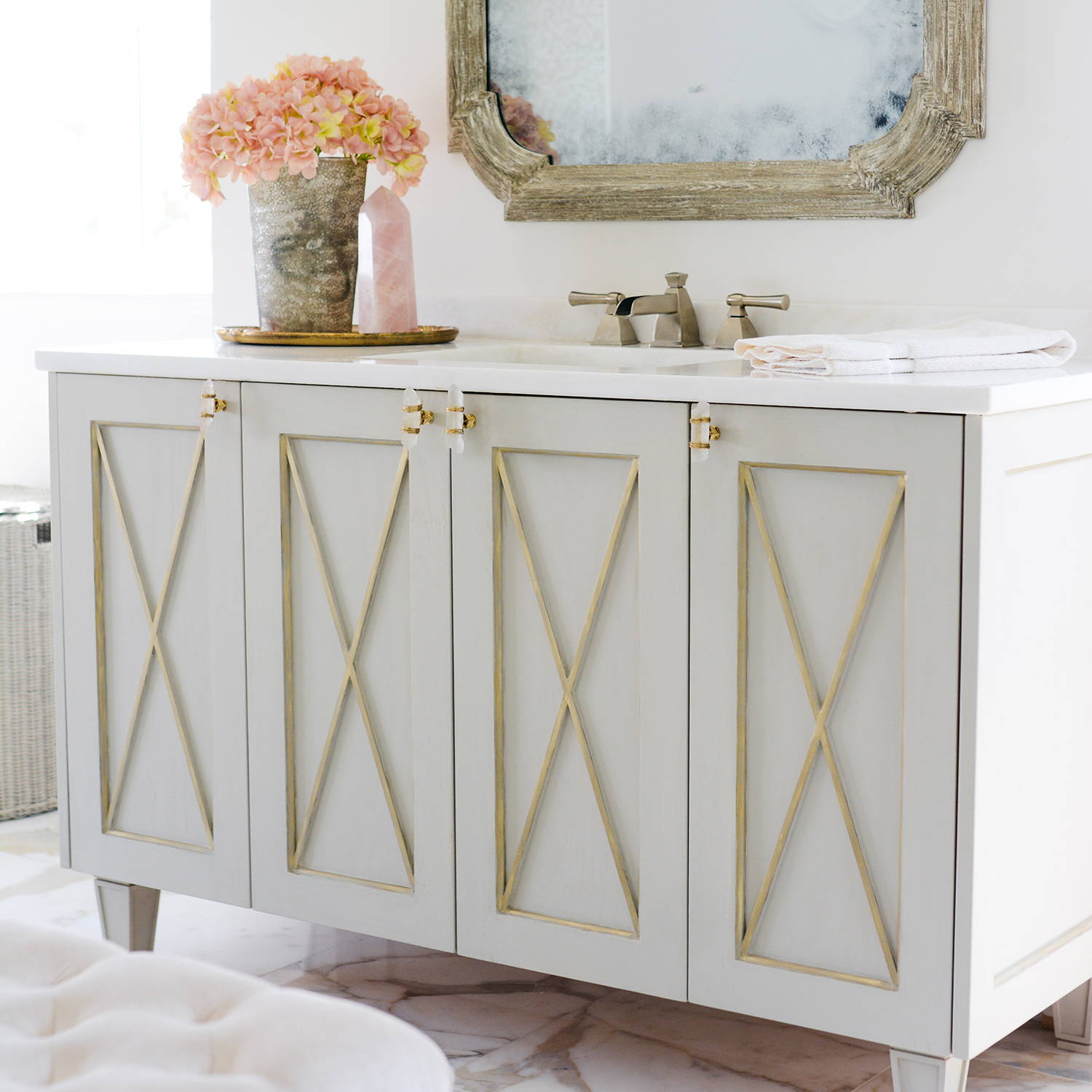 Bathroom Vanity - Jolie Paint Swedish Grey Gilding Wax