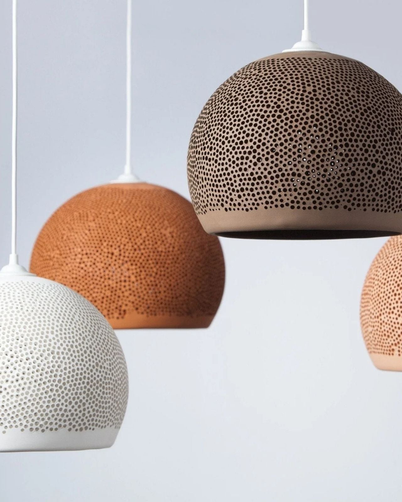Spanish Ceramic Dome Pendant Light | SpongeUp
