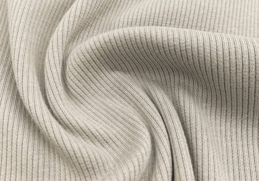organic ribbed knit fabric swatch