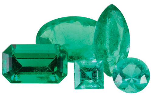 Natural Cut Emeralds