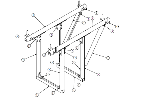 Unistrut CT Injector support schematic