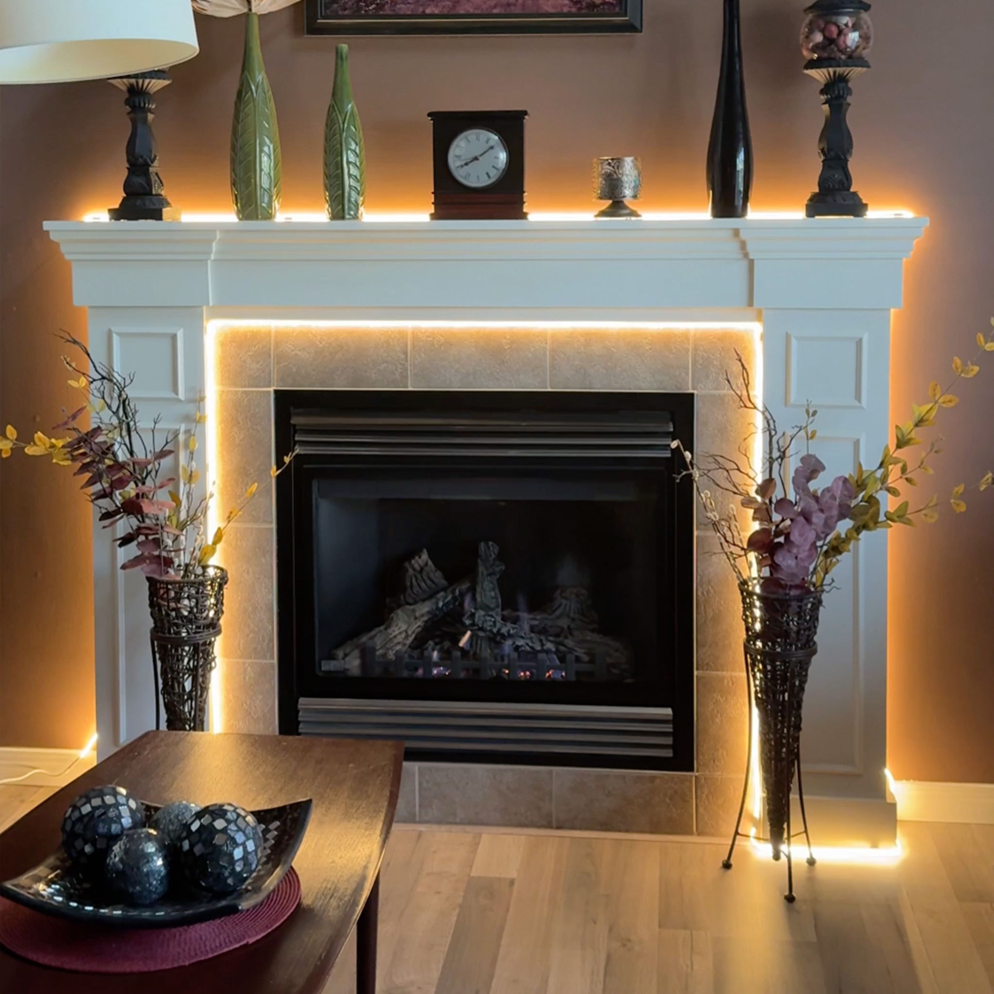 GlowRight fireplace lighting