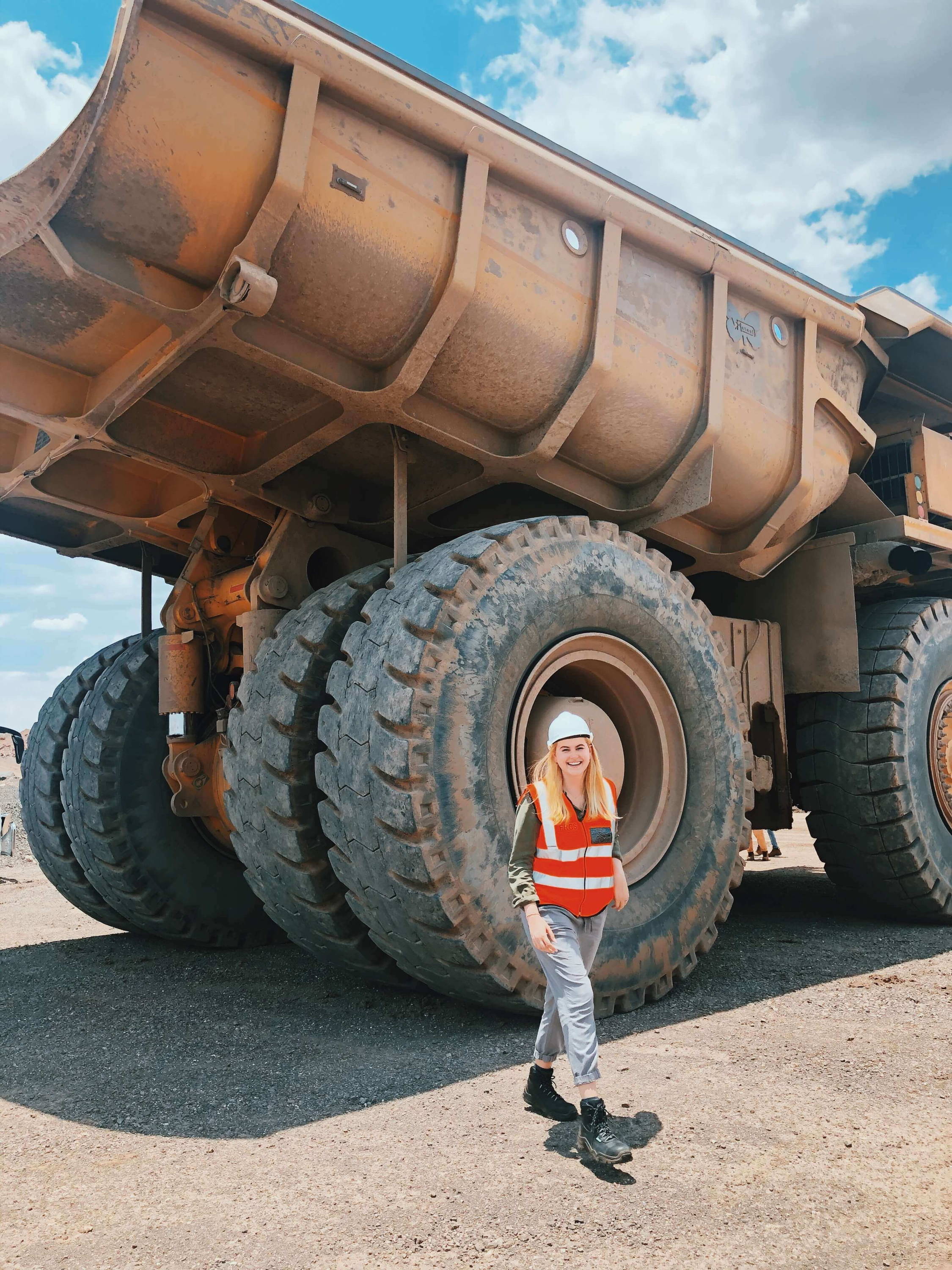 Lauren Maxwell at a diamond mine