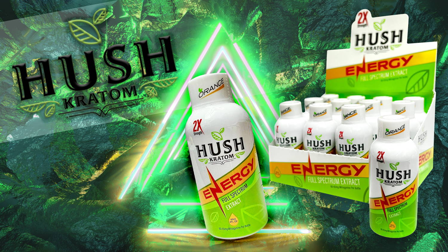 Hush Kratom Extract Energy Shot Banner