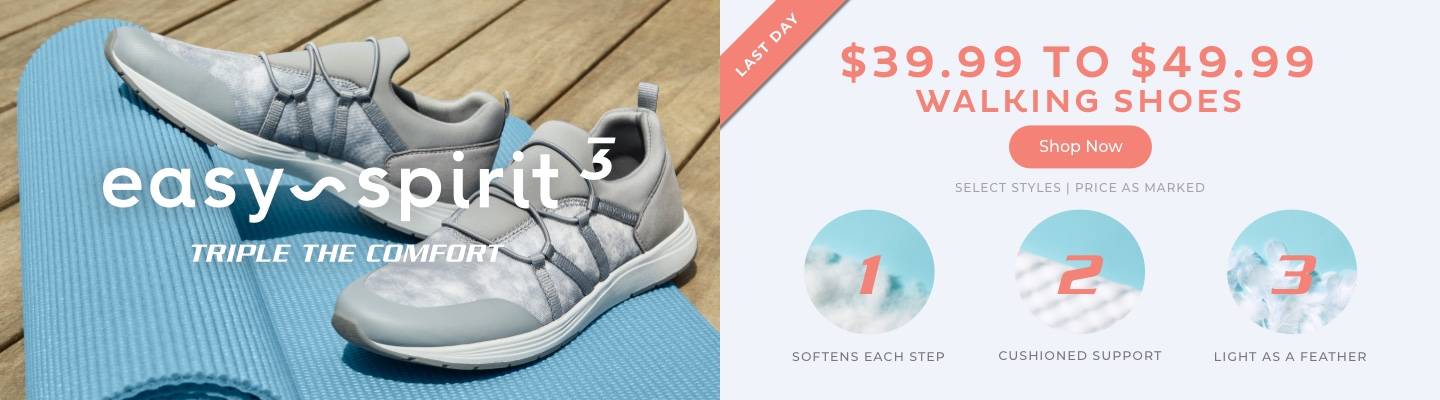 $39.99 to $49.99 Walking Shoes