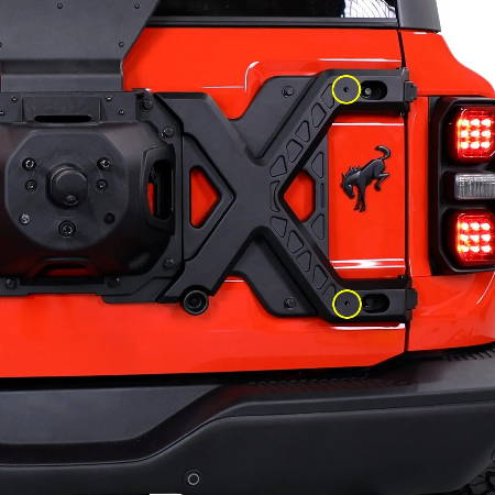 IAG X-Brace Tailgate Hinge Reinforcement for Bronco Raptor - Accessory Mounting Points