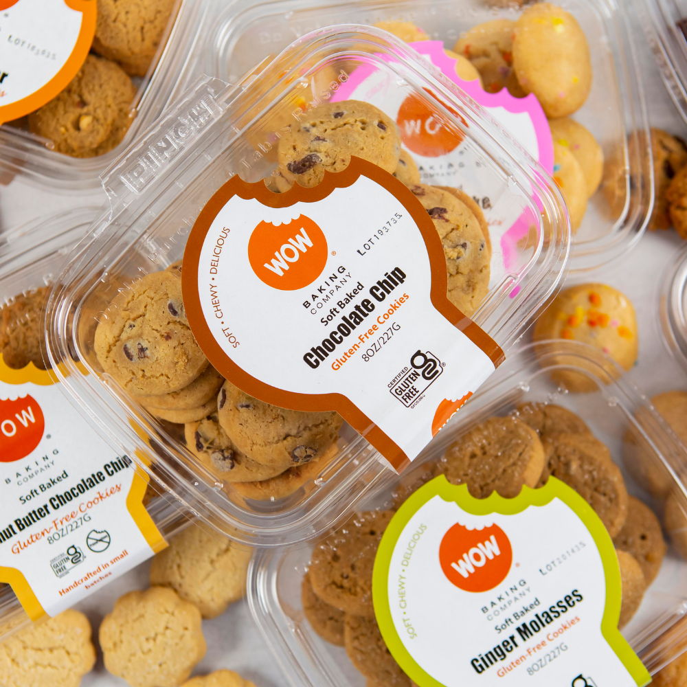 WOW Baking Company 8 oz Bakery Tubs of Gluten Free Cookies