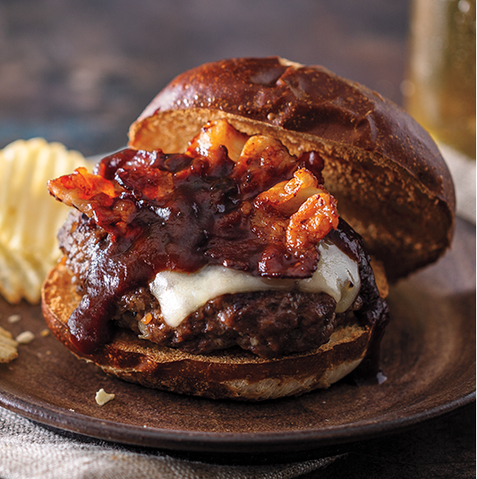 the manly bacon burger