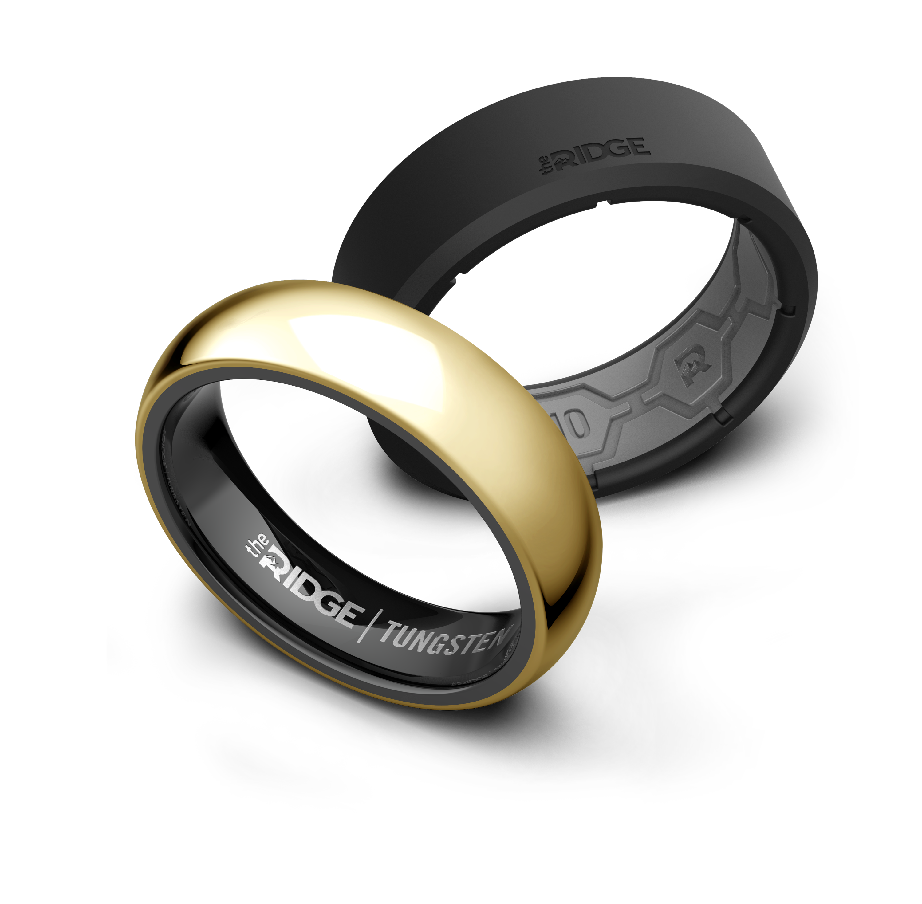 24K Gold 6MM Rounded Ring Set