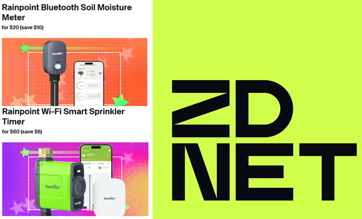 Image featuring gardening products and the ZDNET logo.