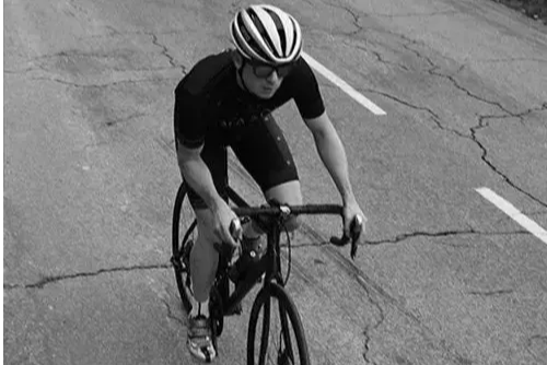 Pete Marchment riding his bike