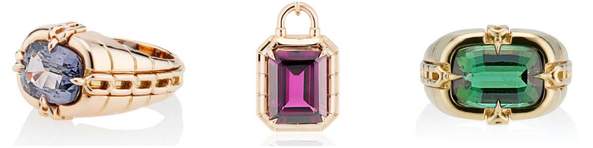 Diamond and Ruby Shield Padlock Pendant