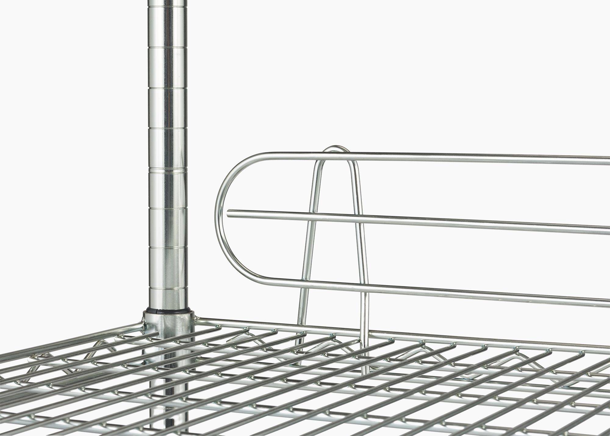 chrome wire backstand for wire shelving racks