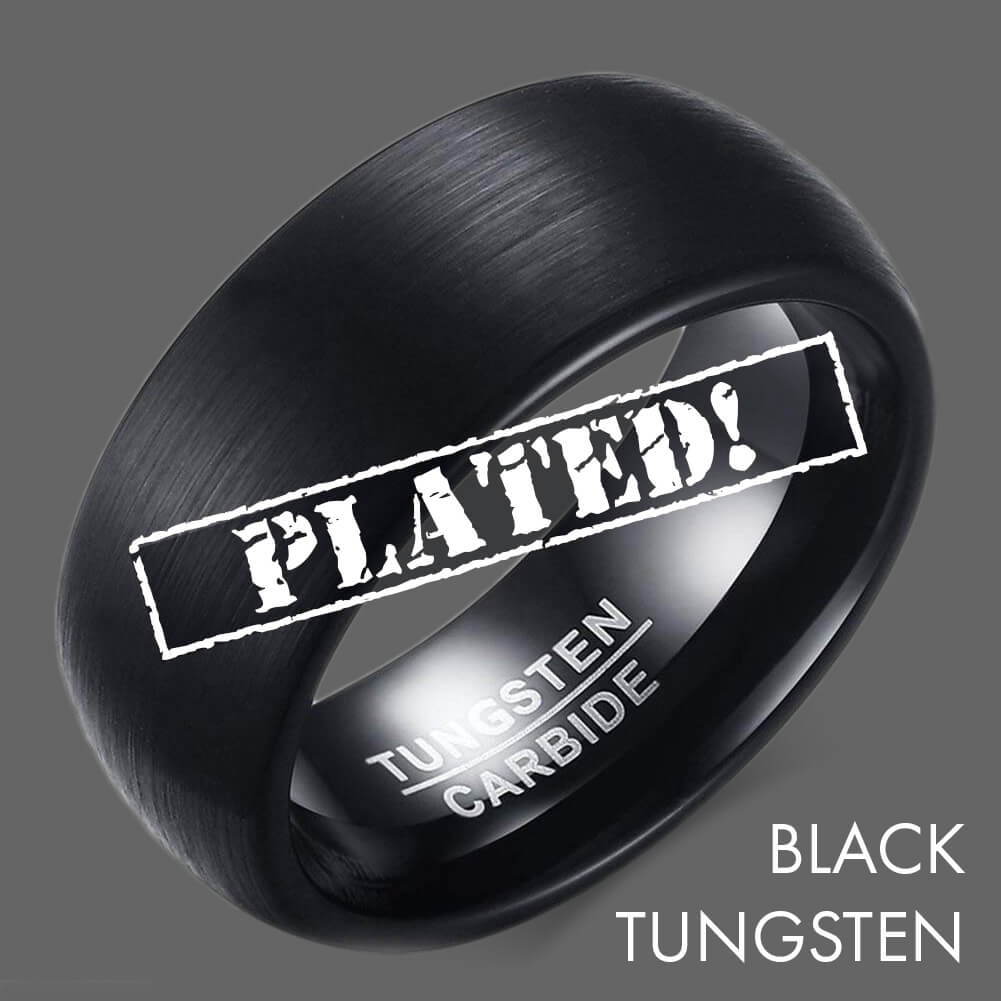 Black Tungsten Men's Wedding Band