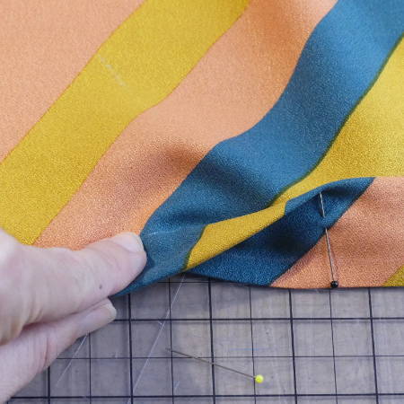 Final Fold Before Stitching Blind Hem