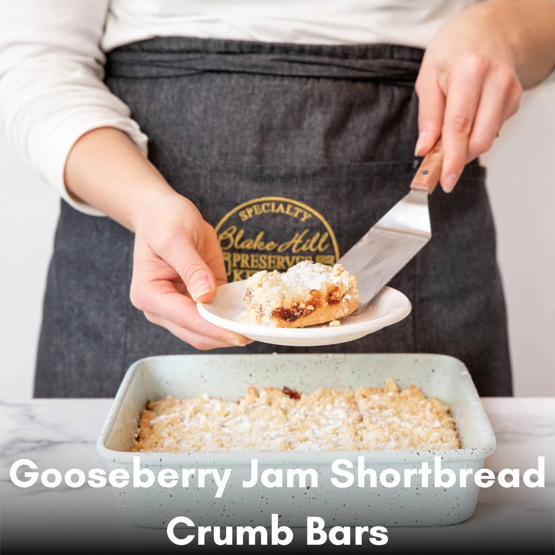 Gooseberry Jam Shortbread Crumb Bars