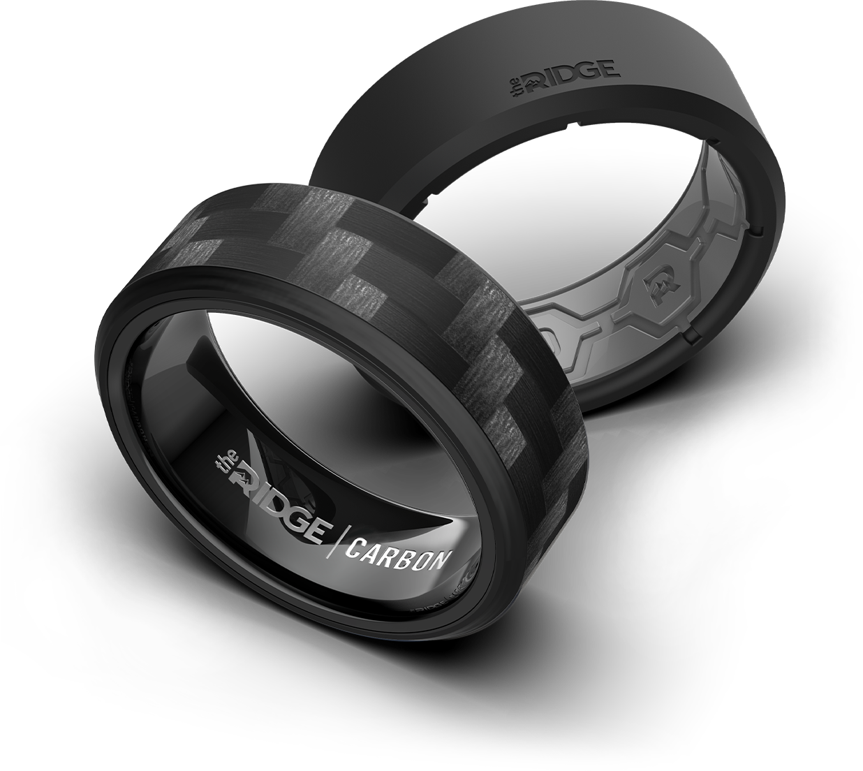 Carbon Fiber 3K 8MM Beveled Ring