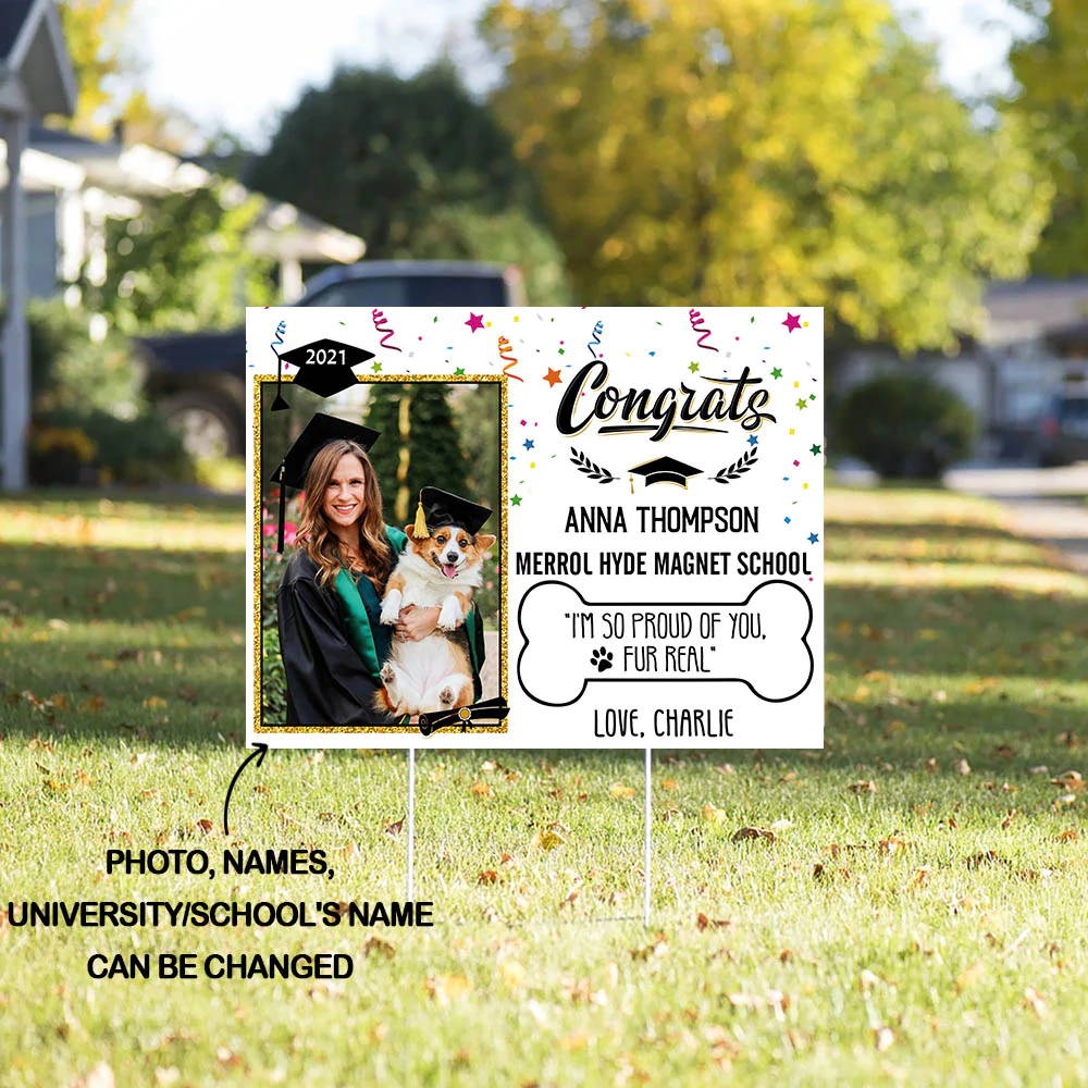 personalized graduation yard sign