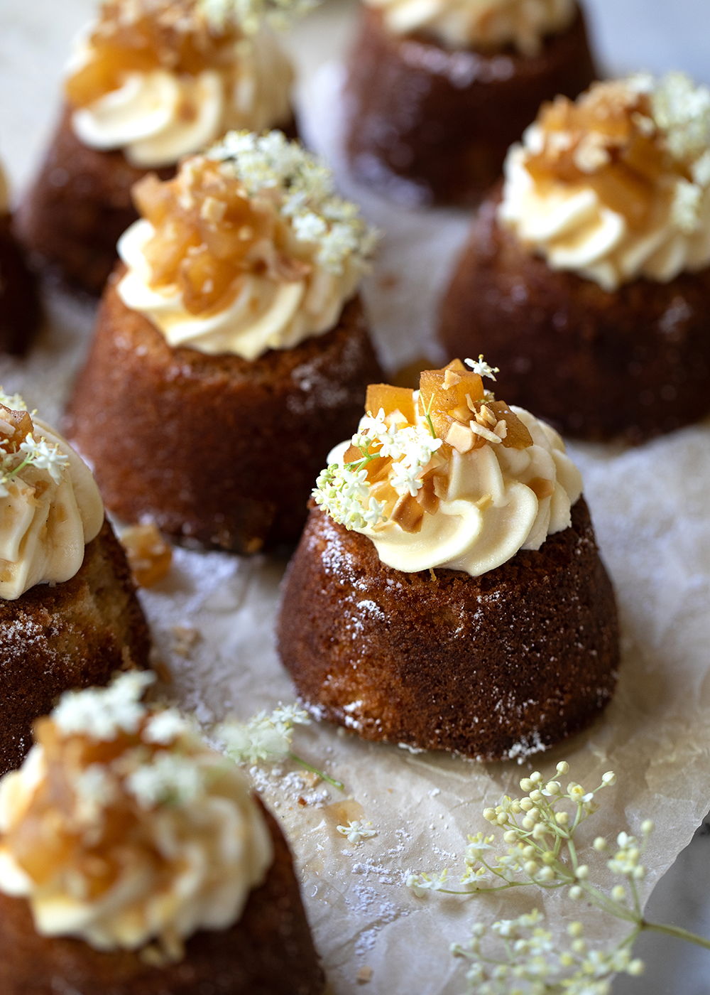 Pear, Elderflower and Earl Grey Tea Cakes