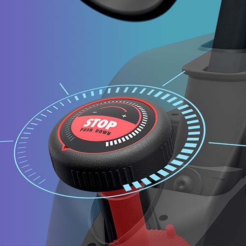 Magnetic resistance dial on IC7 bike with Stop function