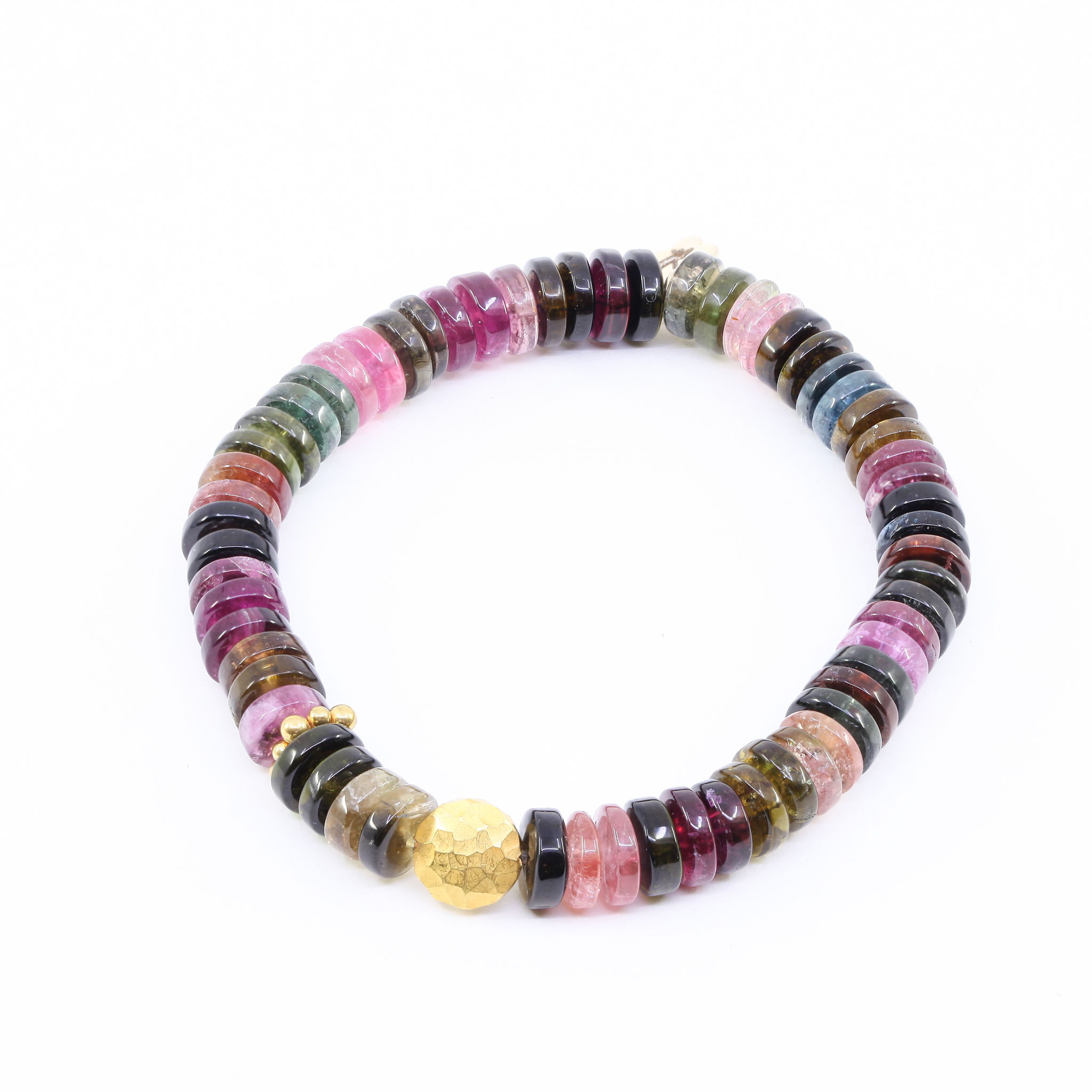 watermelon tourmaline bead bracelet by Nina