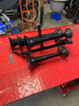Black Conductor's Special 244K train horn bells on red tool bench thumbnail